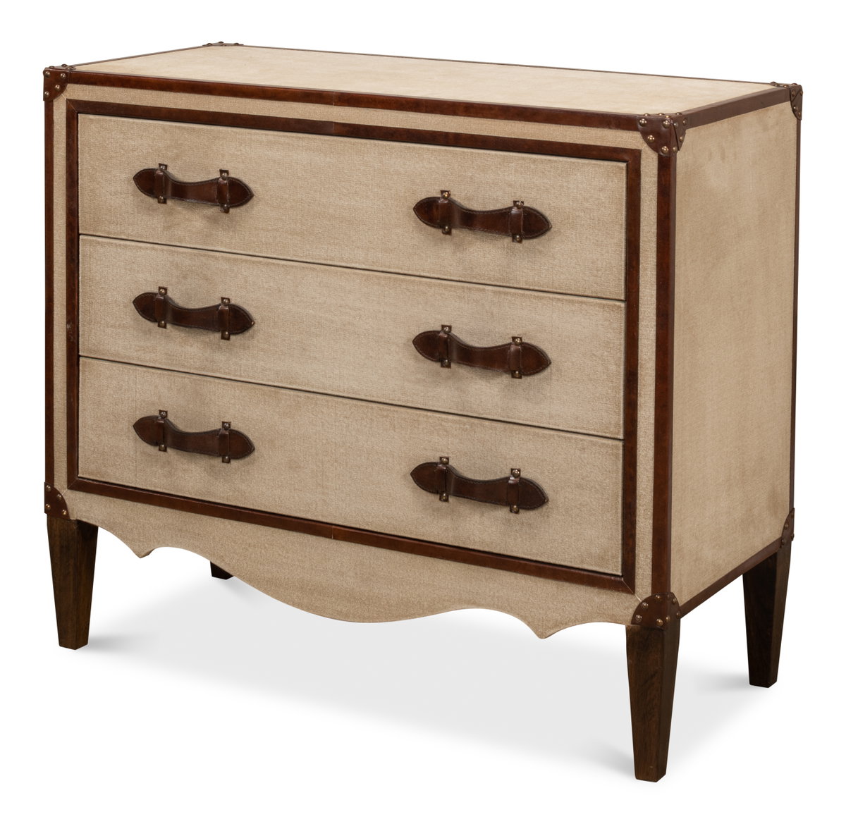French Art Deco Commode, by Sarreid, 1'4" length x 3' width x 2'8" height View 1