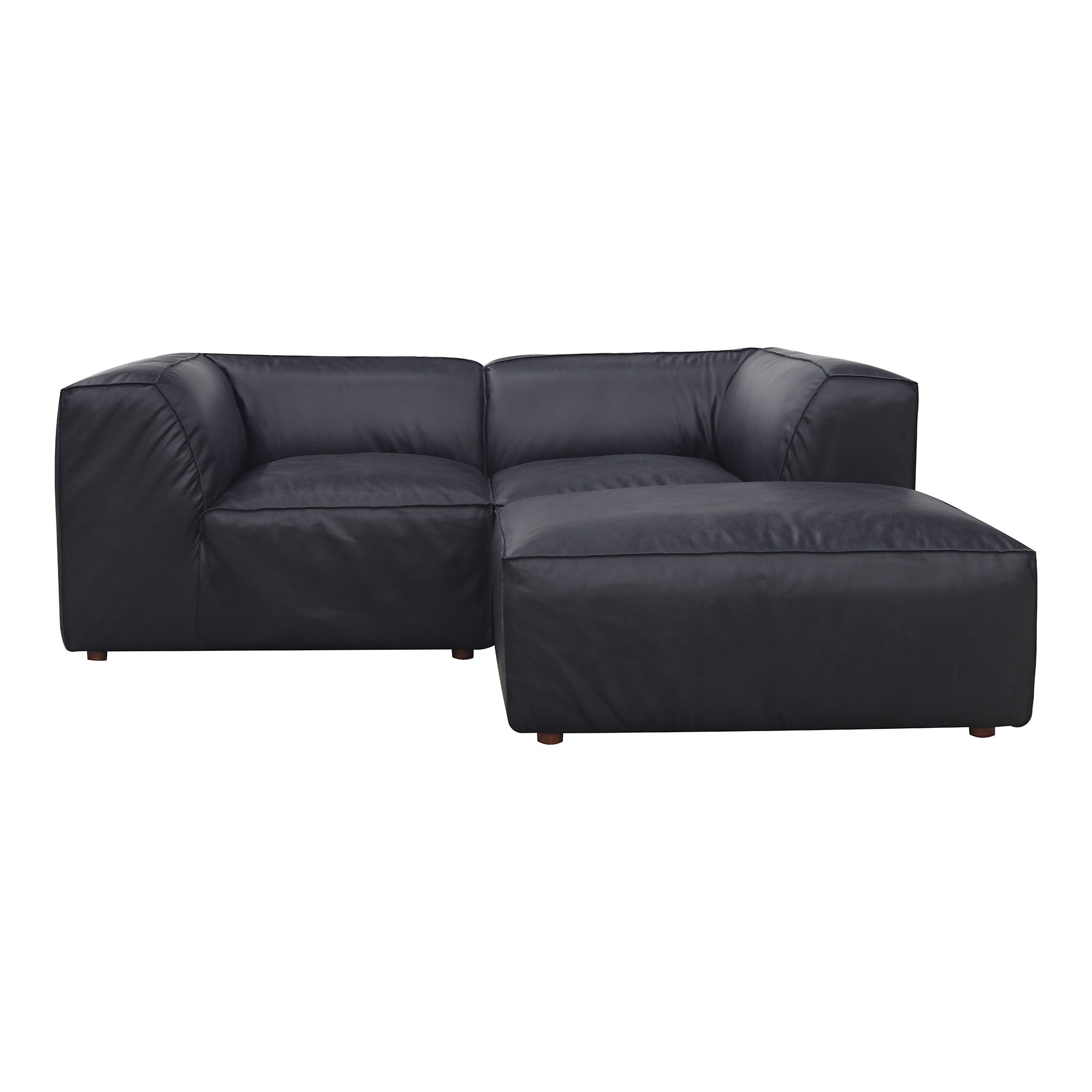 Form Nook Modular Sectional Vantage Black Leather large image 