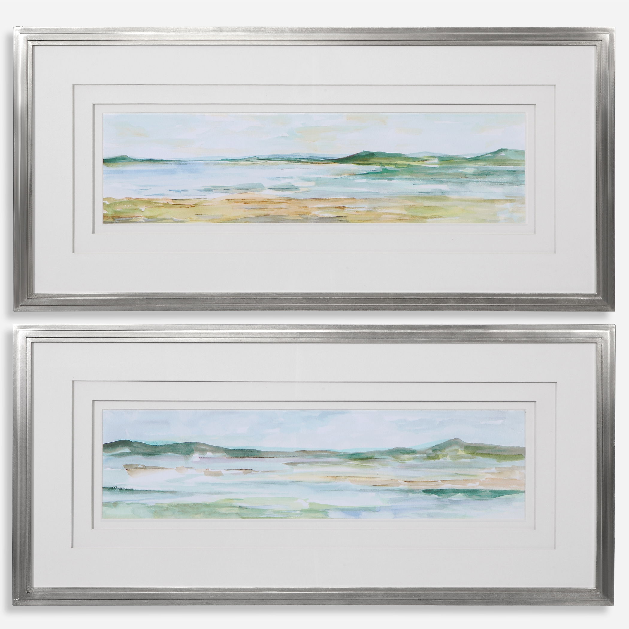 Panoramic Seascape Framed Prints Set/2 large image 