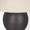 Sadiyah Black Brushed Metal with Beige Shade Table Lamp, by Mercana, 19.5" length x 19.5" width x 24" height thumbnail 9