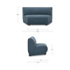 Fraser Wedge Slipper Chair Deep Blue, Accent Chair by Moe's Home, 62.5" width x 31.5" height x 34.3" depth thumbnail 8