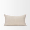 Jenna Beige with Merlot Print Linen Lumbar Decorative Pillow Cover thumbnail 4