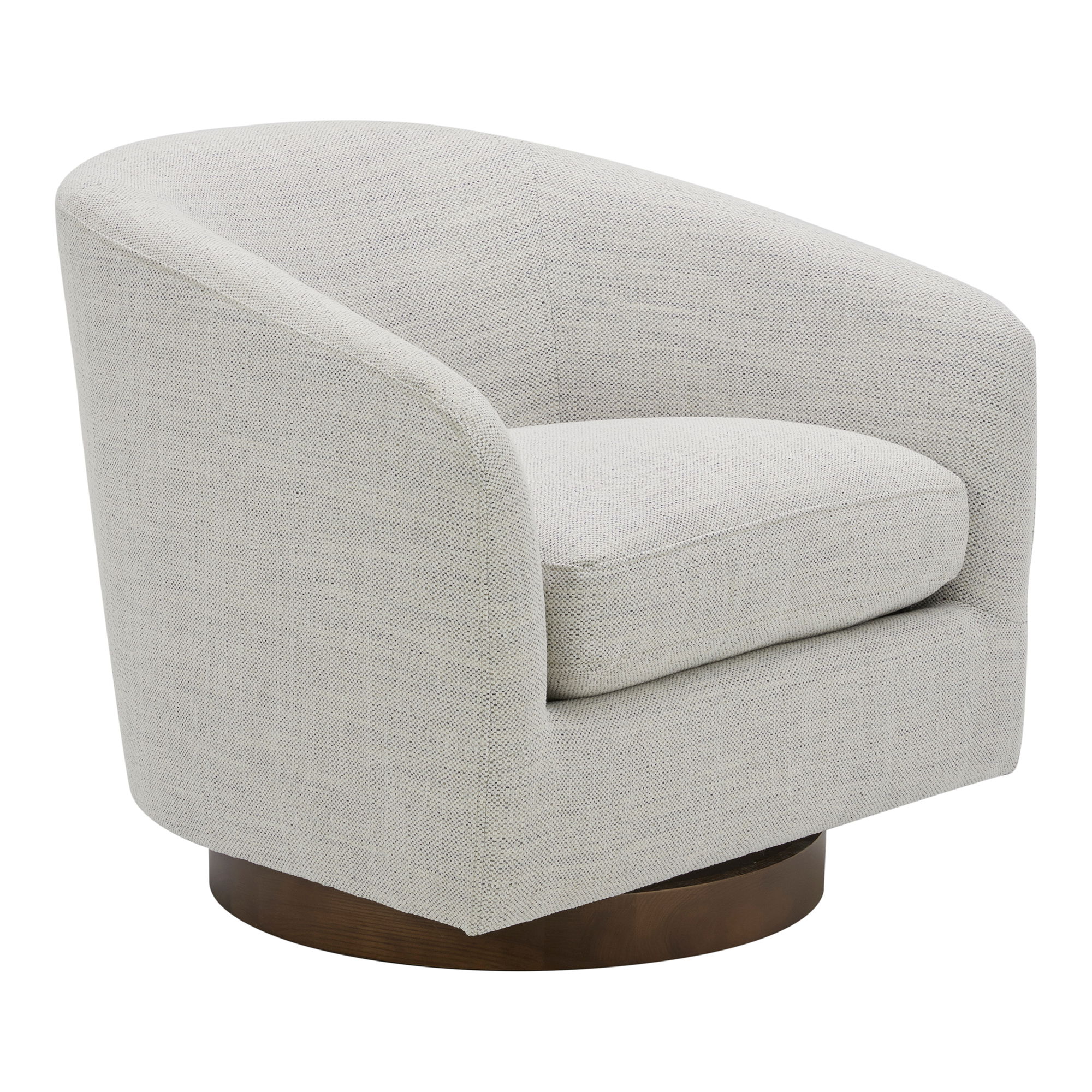 Oscy Swivel Chair Splashed White, Accent Chair by Moe's Home, 31" width x 28" height x 31" depth View 2