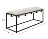 Paradox Iron & Fabric Bench, Furniture by Uttermost, 47" width x 20.75" height x 16" depth thumbnail 3