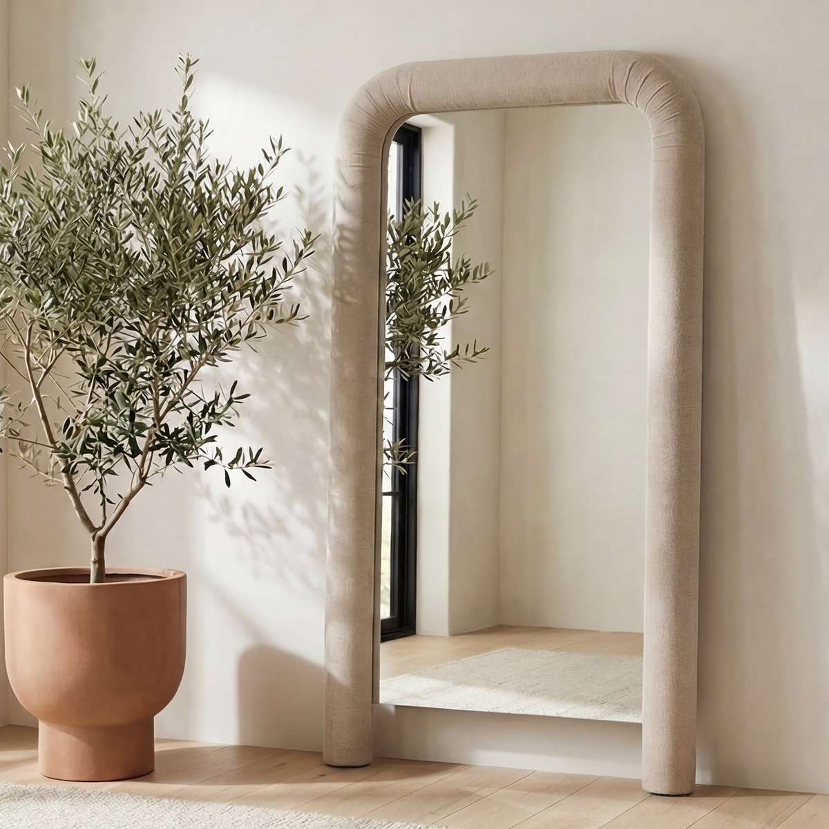 Ellison Mirror Beige, by Moe's Home, 40" width x 72" height x 3.5" depth View 5