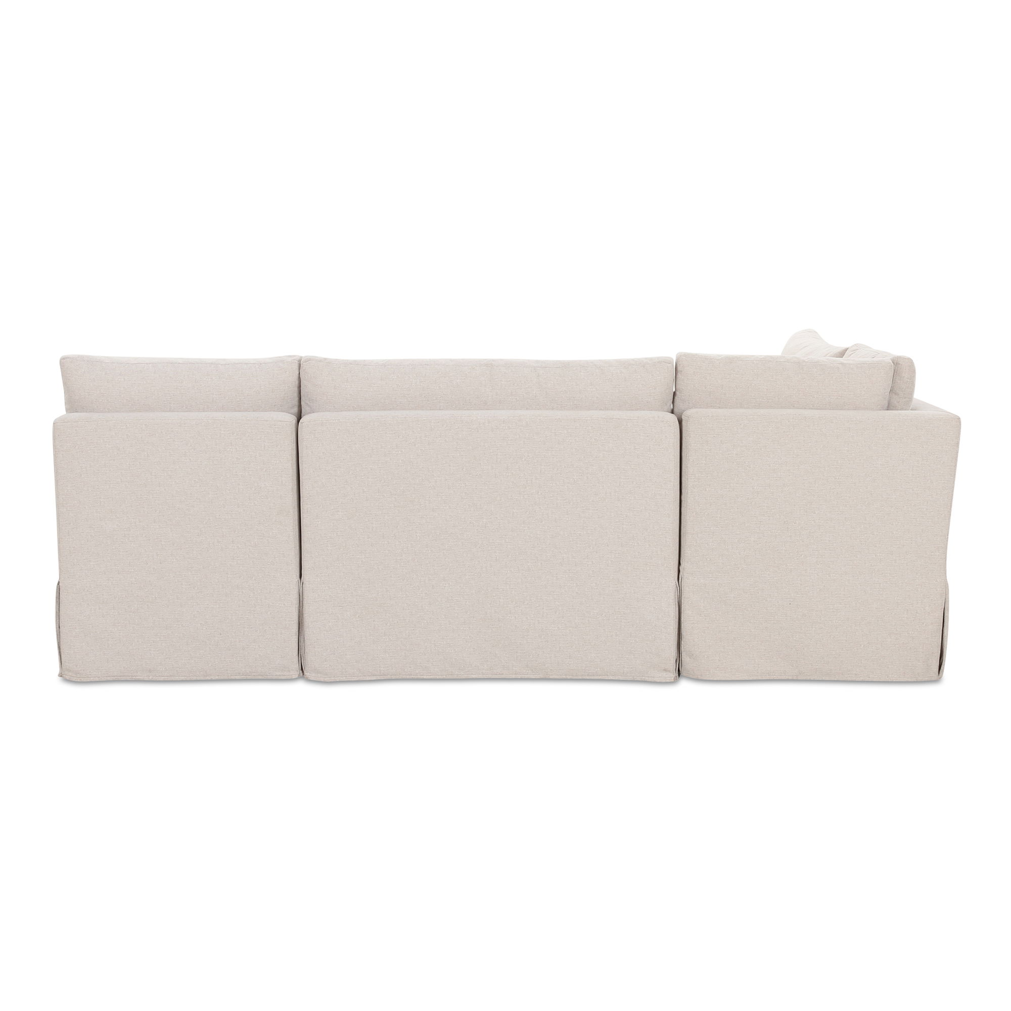 Fable Slipcover Dining Banquette L-shape Beige 96in large image 