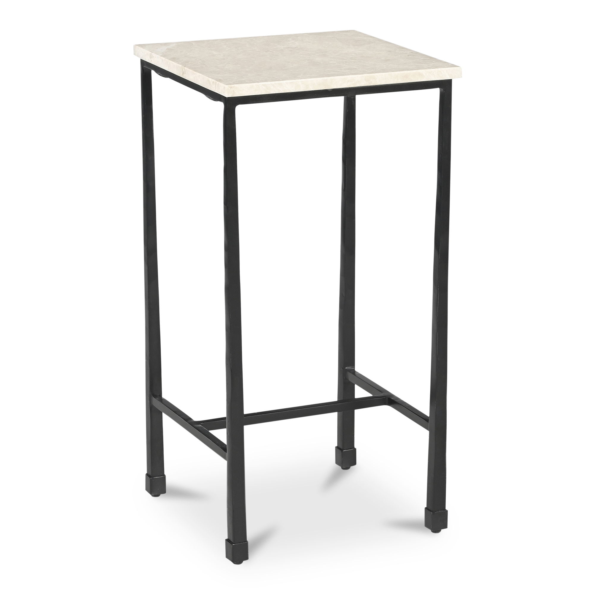 River Side Table Botticino Marble, Side & End Table by Moe's Home, 12.5" width x 24" height x 12.5" depth View 2