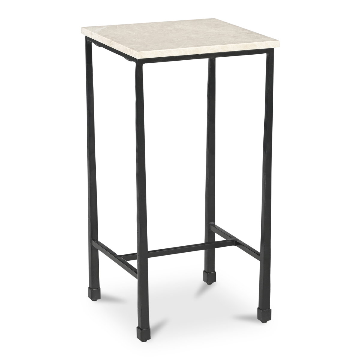 River Side Table Botticino Marble, Side & End Table by Moe's Home, 12.5" width x 24" height x 12.5" depth View 2