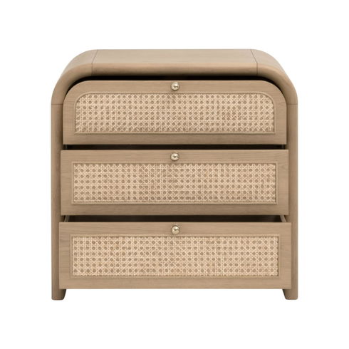 Cannes 3-Drawer Nightstand