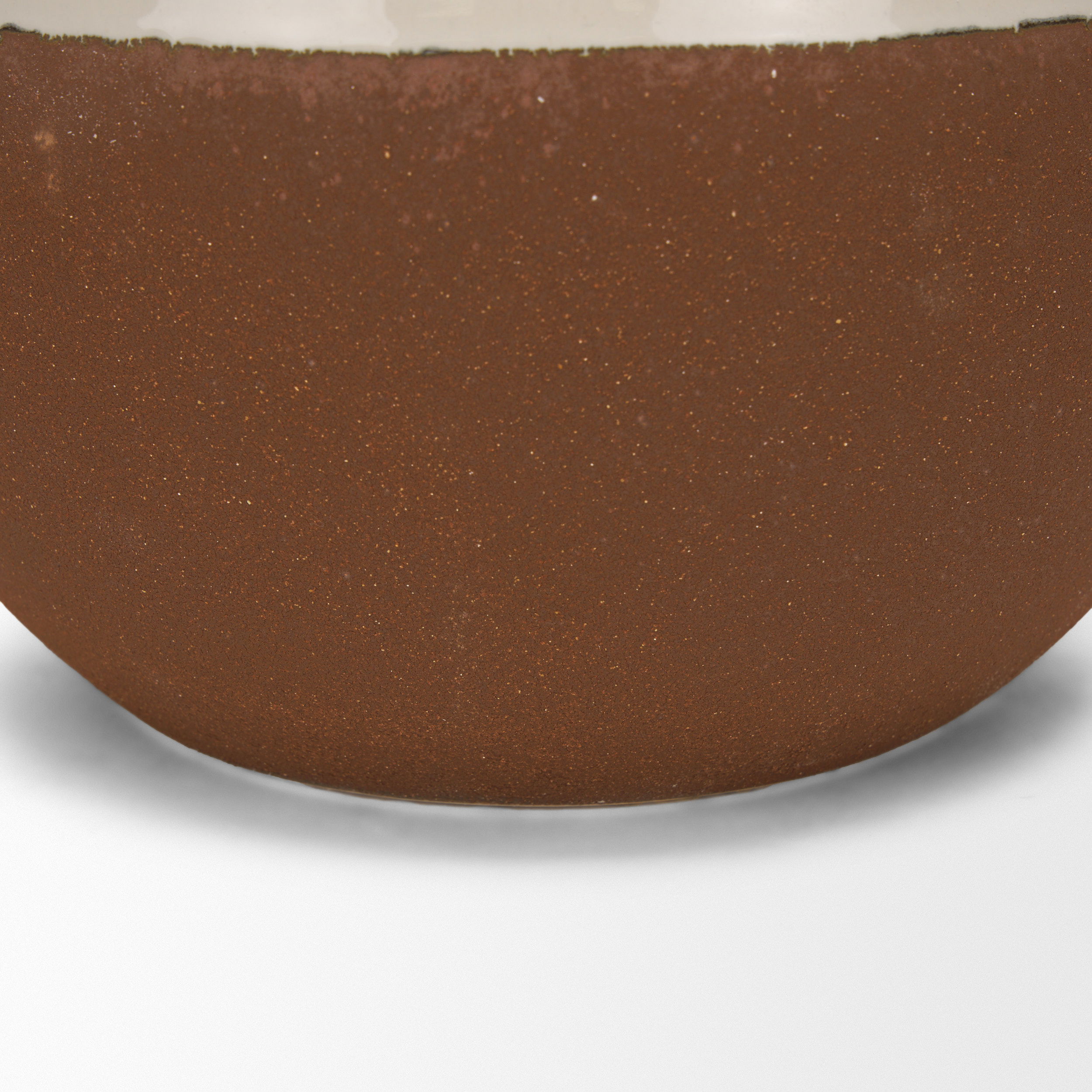 Tryna Large Beige with Matte Brown Ceramic Vase, by Mercana, 9.05" length x 9.05" width x 13.78" height View 13