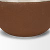 Tryna Large Beige with Matte Brown Ceramic Vase, by Mercana, 9.05" length x 9.05" width x 13.78" height thumbnail 13