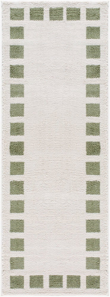 Fossay Shag Machine Woven Rug, by Surya, 7'2.61" length x 2'7.5" width