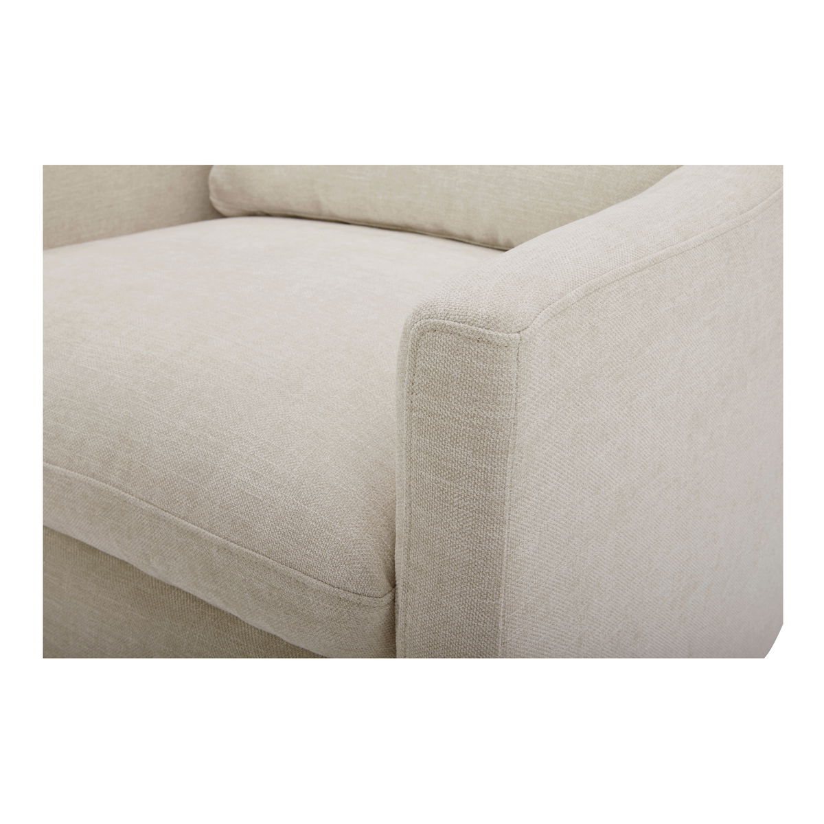 Linden Swivel Chair Soft Beige, Accent Chair by Moe's Home, 33" width x 28.35" height x 34" depth View 5