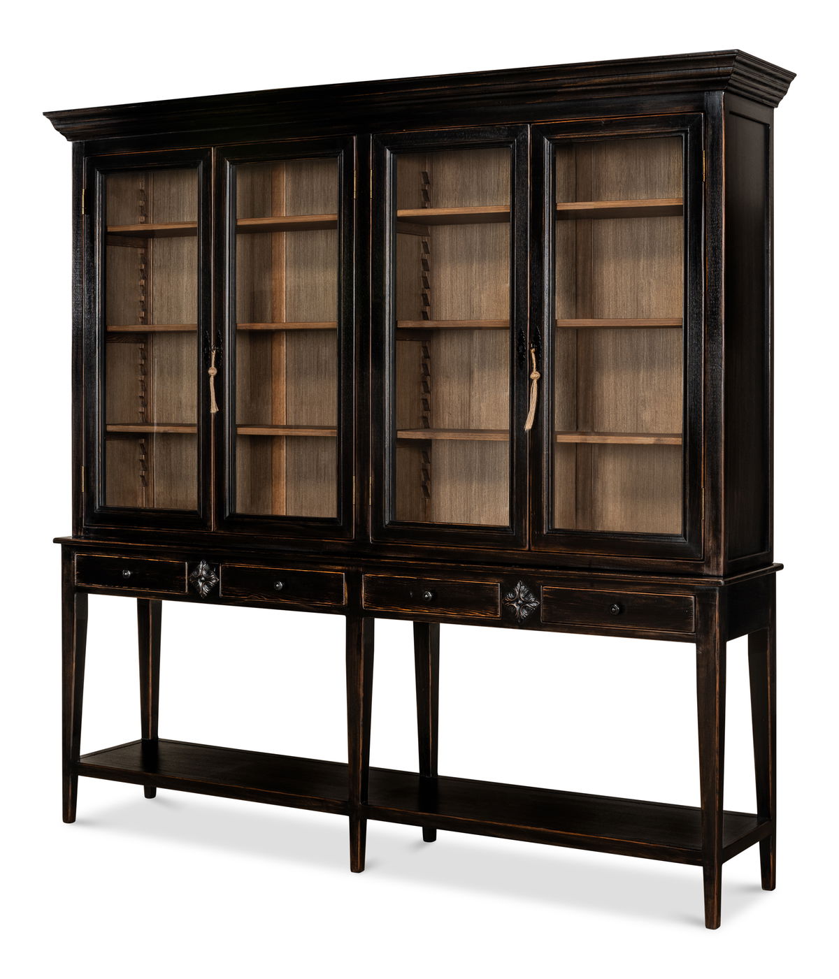 Beacon Hill Display Case  Ebony, by Sarreid, 1'5" length x 7'4" width x 7'1" height View 1