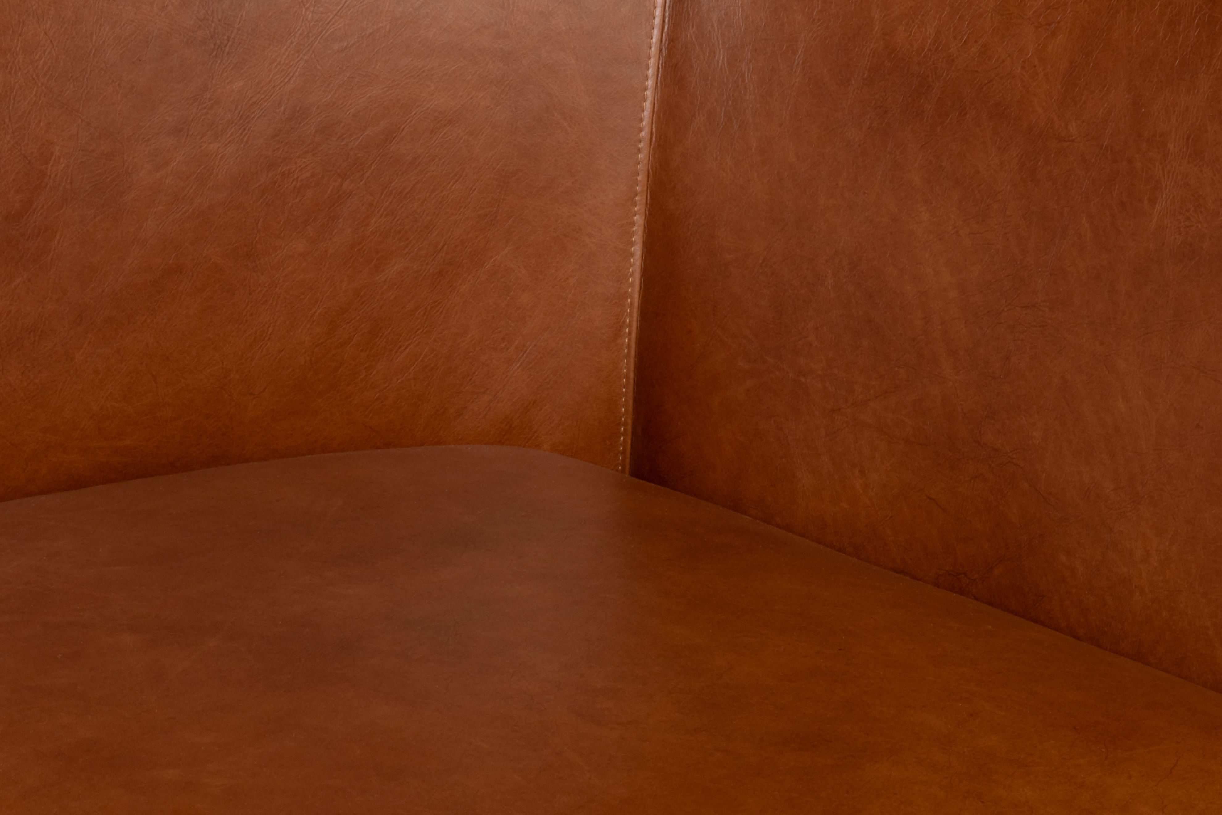 Mcmillan Distilled Leather Sofa Brown large image 