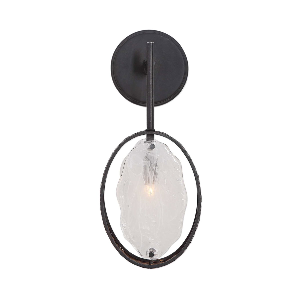 Maxin Dark Bronze 1 Light Sconce, by Uttermost, 6.12" width x 1'3" height x 5.25" depth View 1