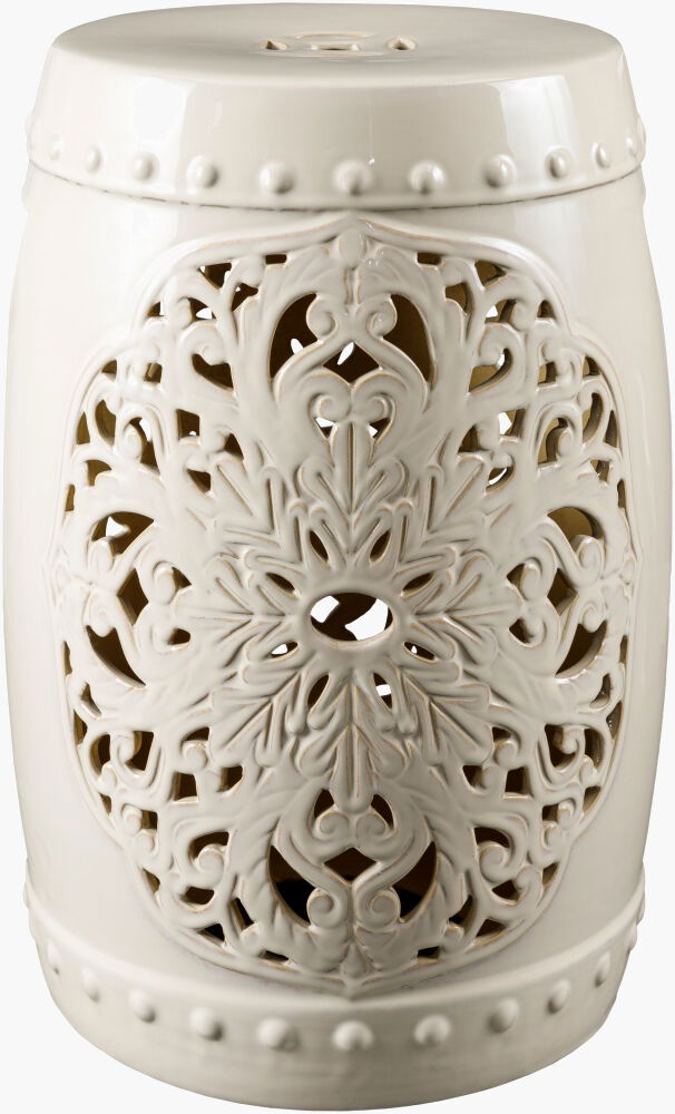 Nusrat Garden Stool, Outdoor Furniture by Surya, 1'1" width x 1'6" height