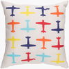 Planes Accent Pillow, Decorative Pillow by Surya, 18" length x 18" width thumbnail