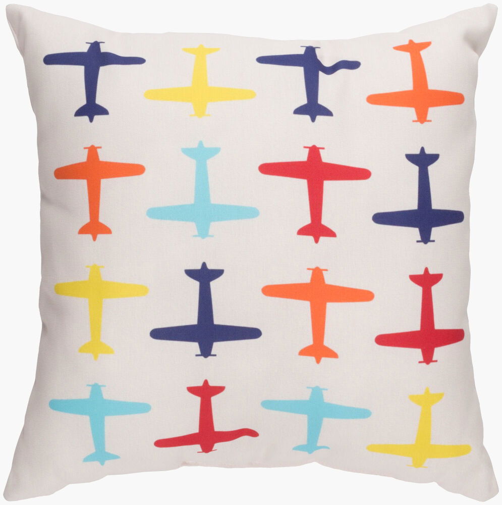 Planes Accent Pillow, Decorative Pillow by Surya, 18" length x 18" width