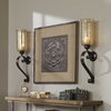 Joselyn Bronze Candle Wall Sconce, by Uttermost, 7" width x 30" height x 8.5" depth thumbnail 2