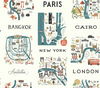 City Maps Blue & Red Wallpaper thumbnail 0