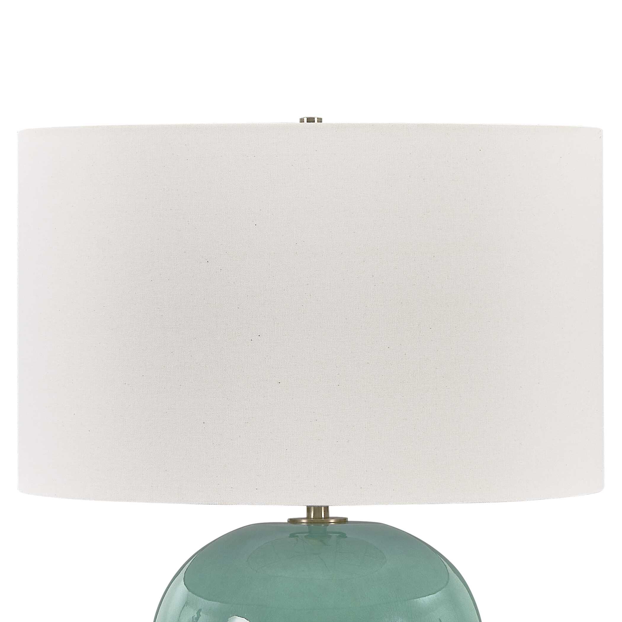 Hollis Teal Table Lamp, by Uttermost, 19" width x 28.25" height x 19" depth View 5