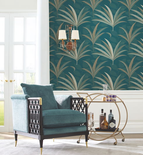 El Morocco Palm Blue Wallpaper