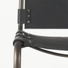 Berbick Backless 38in Seat Counter Stool | Black Leather with Gray Metal, Counter & Bar Stool by Mercana, 20.5" length x 24.8" width x 39" height thumbnail 9