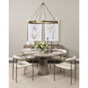 Parker I Cream Fabric Seat Gold Metal Frame Dining Chair thumbnail 2