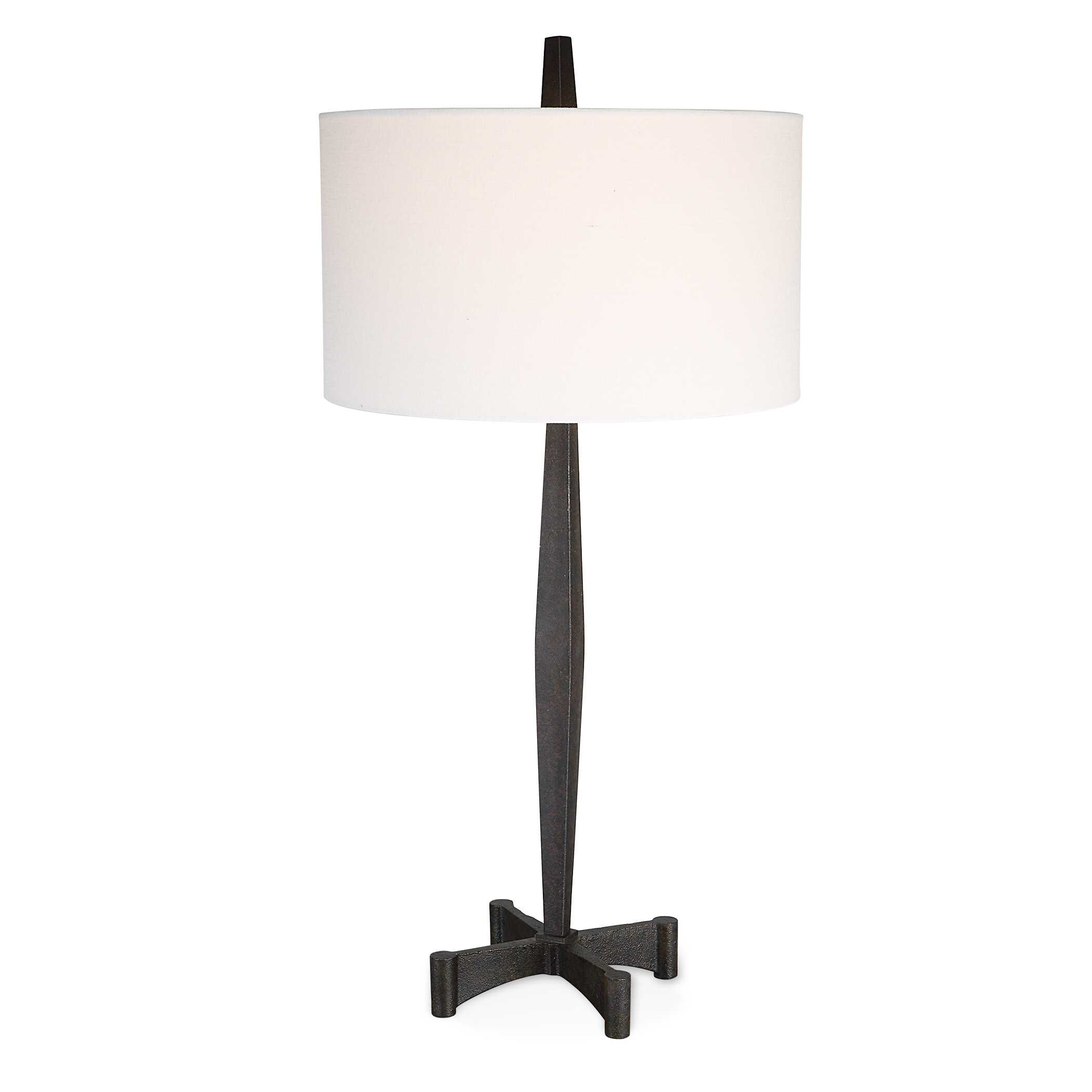 Counteract Rust Metal Table Lamp large image 