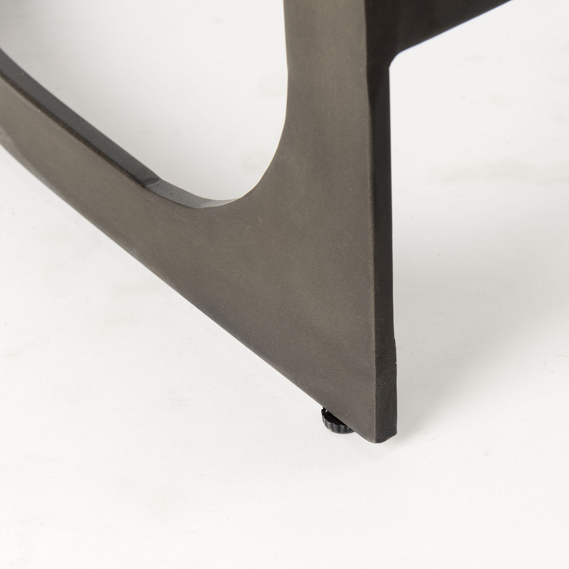 Tyson 17L x 18W x 28H Black Leather with Metal Frame Counter Stool large image 