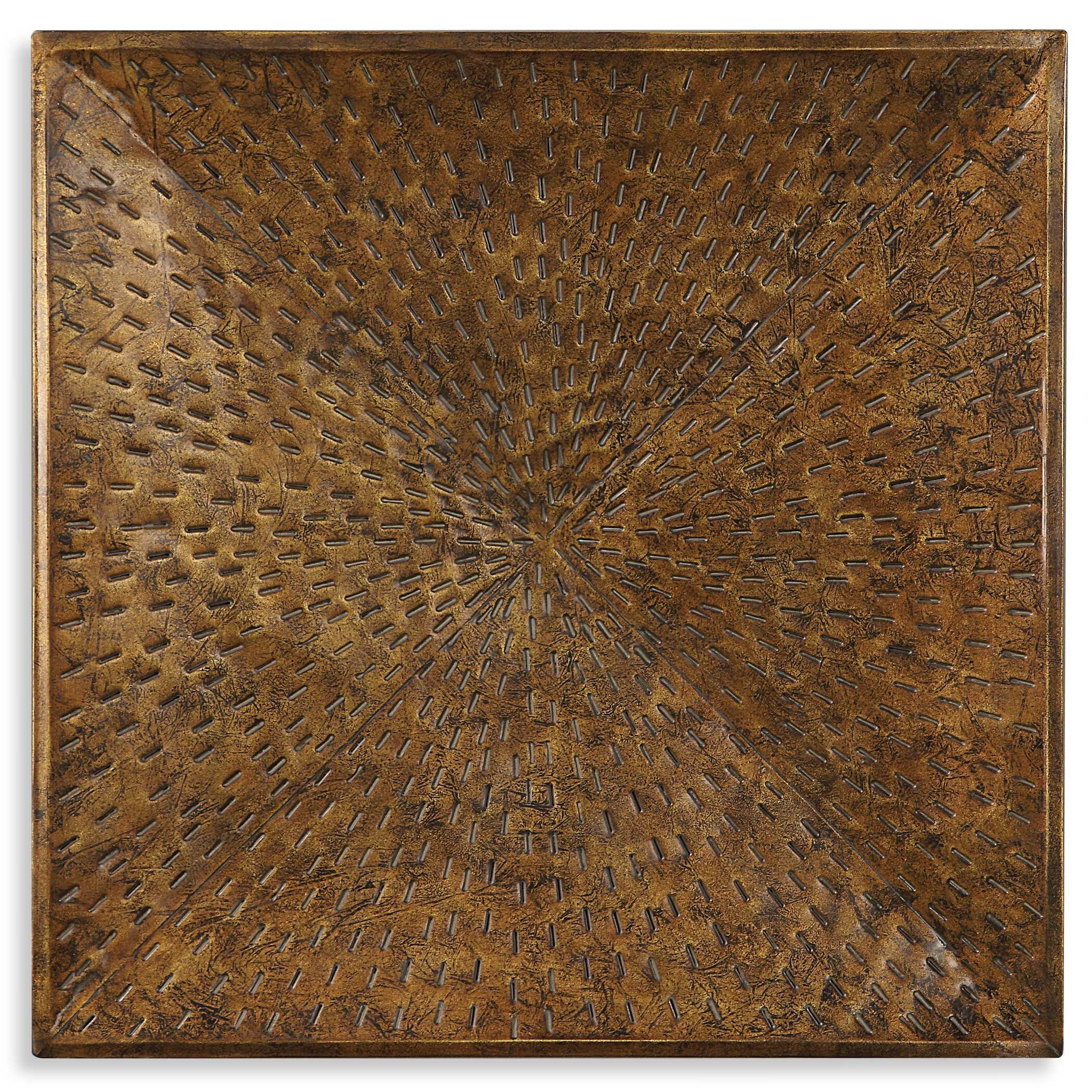 Blaise Antiqued Bronze Wall Art, Sculptural Wall Art by Uttermost, 31.5" width x 31.5" height x 3" depth View 1