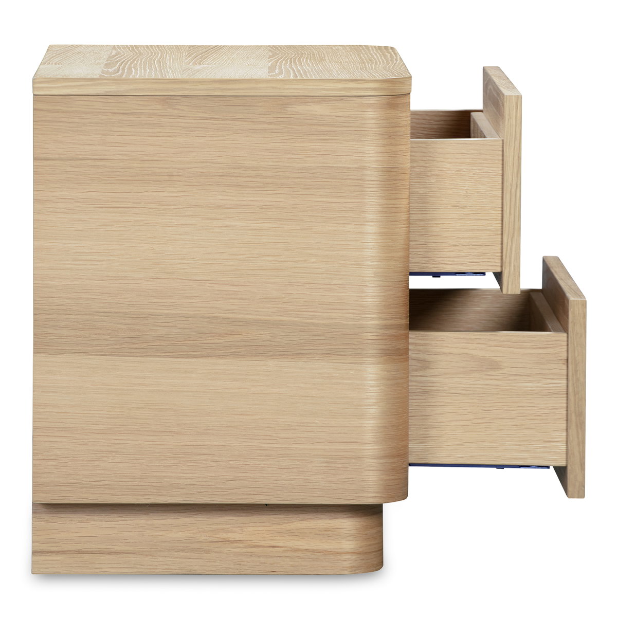 Round Off Tall Nightstand Natural Oak, by Moe's Home, 20" width x 20" height x 15" depth View 6