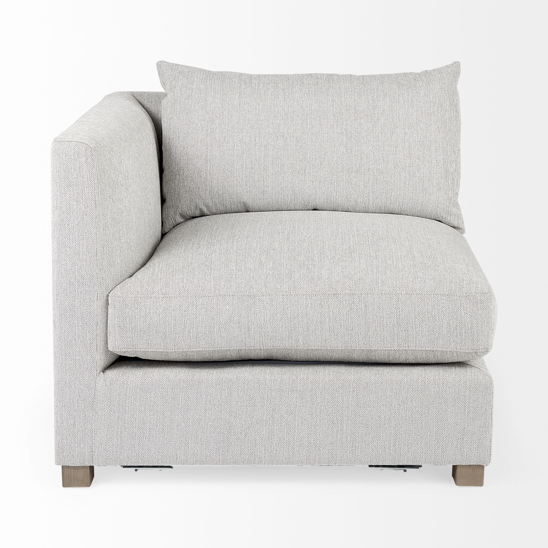 Valence 37.8L x 38.6W x 28.3H Light Gray Corner Sectional Piece, Sectional Sofa by Mercana, 37.8" length x 38.58" width x 28.35" height View 6