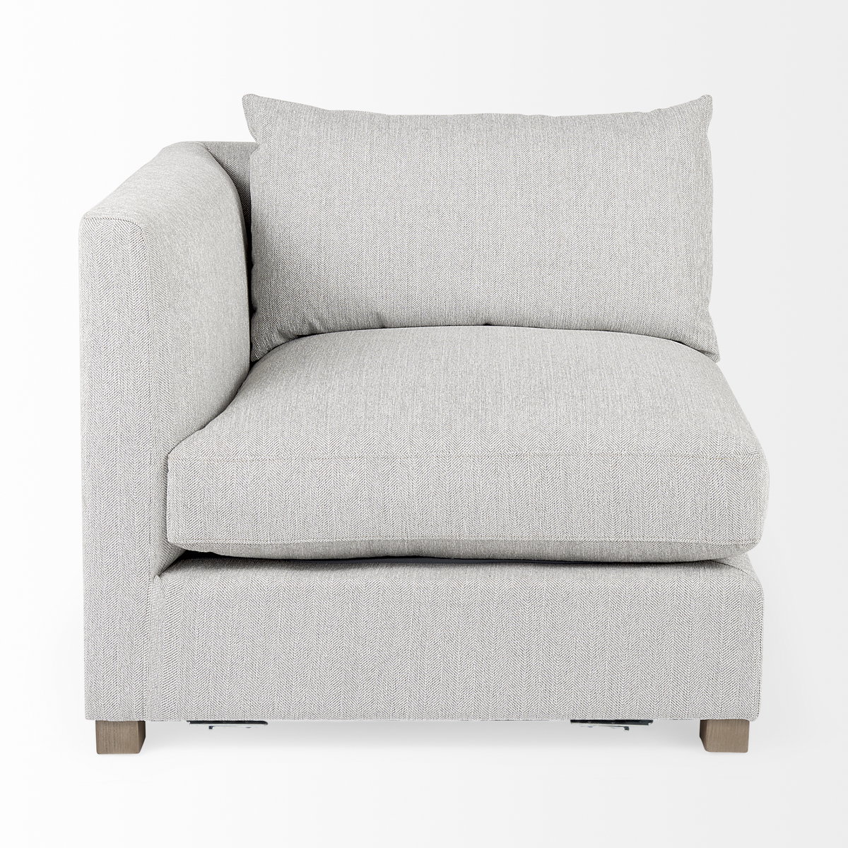 Valence 37.8L x 38.6W x 28.3H Light Gray Corner Sectional Piece, Sectional Sofa by Mercana, 37.8" length x 38.58" width x 28.35" height View 6