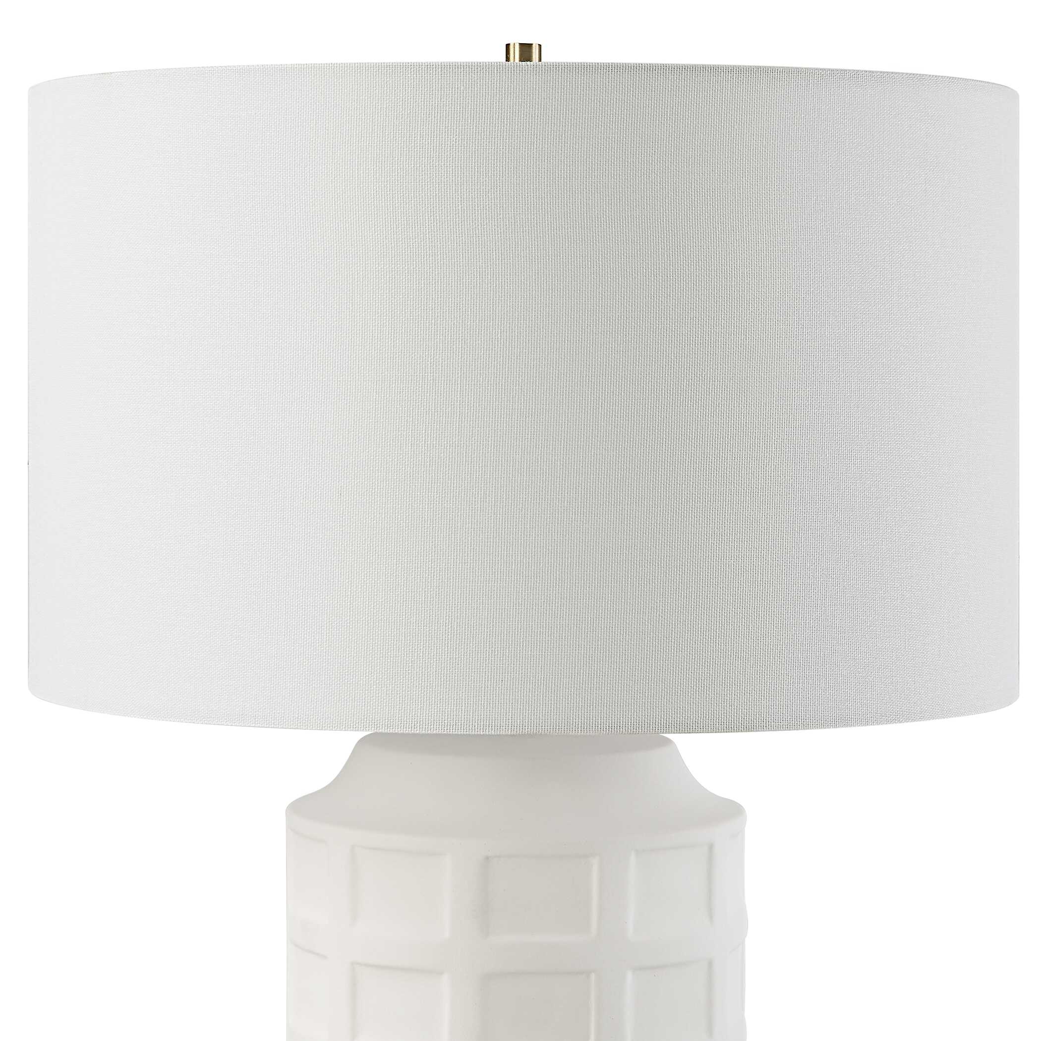 Window Pane White Table Lamp, by Uttermost, 17" width x 28" height x 17" depth View 6