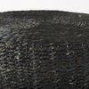 Dina 75L x 75W x 45H Black Cornhusk and Water Hyacinth Round Coffee Table Pouf, Ottoman by Mercana, 29.53" length x 29.53" width x 15.75" height thumbnail 6