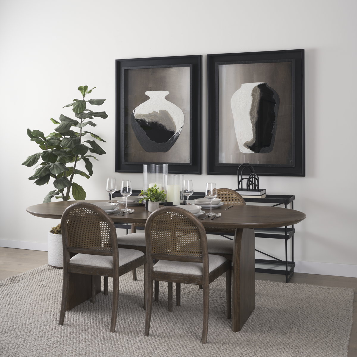 Isla 86.5'L x 39'W Oval Dining Table | Modern | Dark Brown Wood | Seats 6, by Mercana, 86.5" length x 39" width x 30" height View 2
