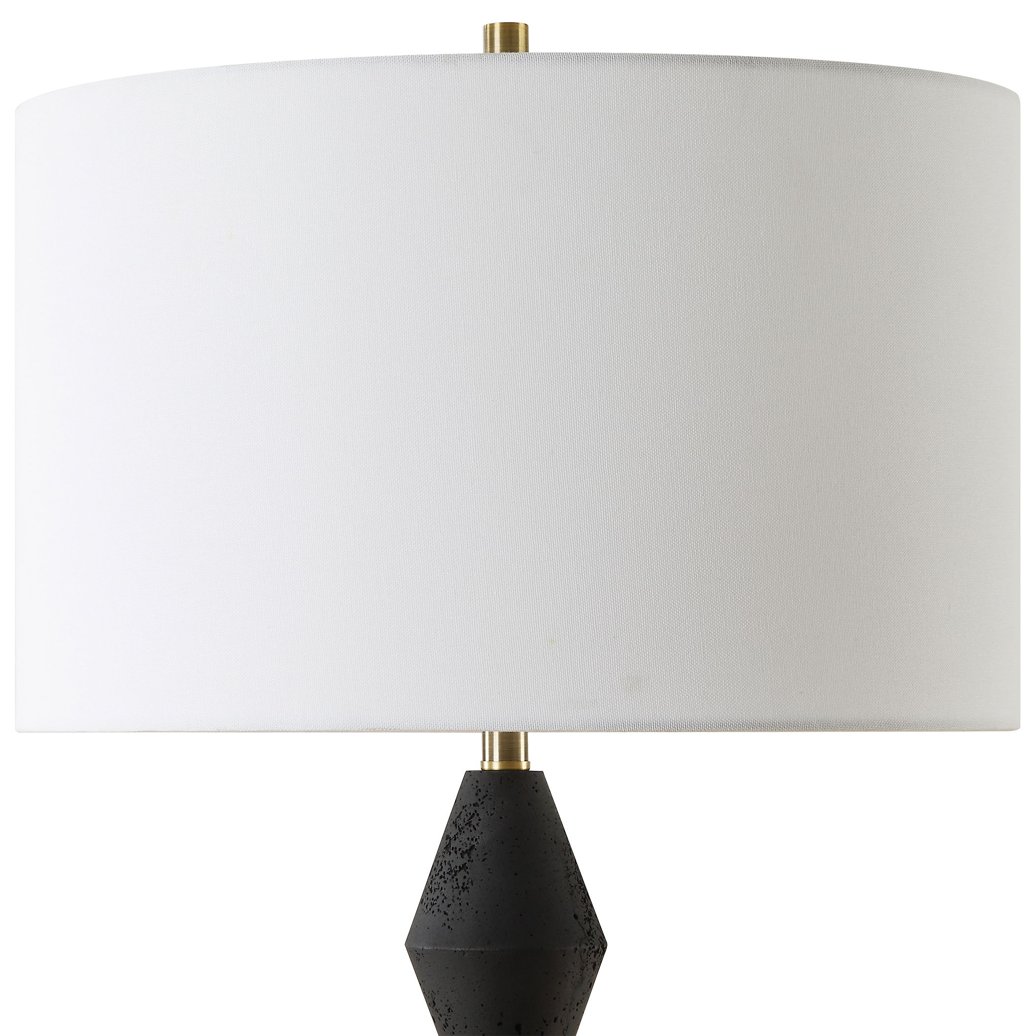 Threefold Black Stone Table Lamp large image 