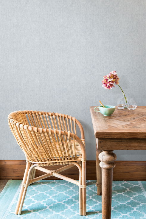 Threaded Silk Blue Wallpaper