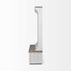 Fairview IV 61L x 17W White And Brown Wood With Storage Hall Tree, Entry & Hallway by Mercana, 61" length x 18" width x 76" height thumbnail 7