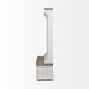 Fairview IV 61L x 17W White And Brown Wood With Storage Hall Tree, Entry & Hallway by Mercana, 61" length x 18" width x 76" height thumbnail 7