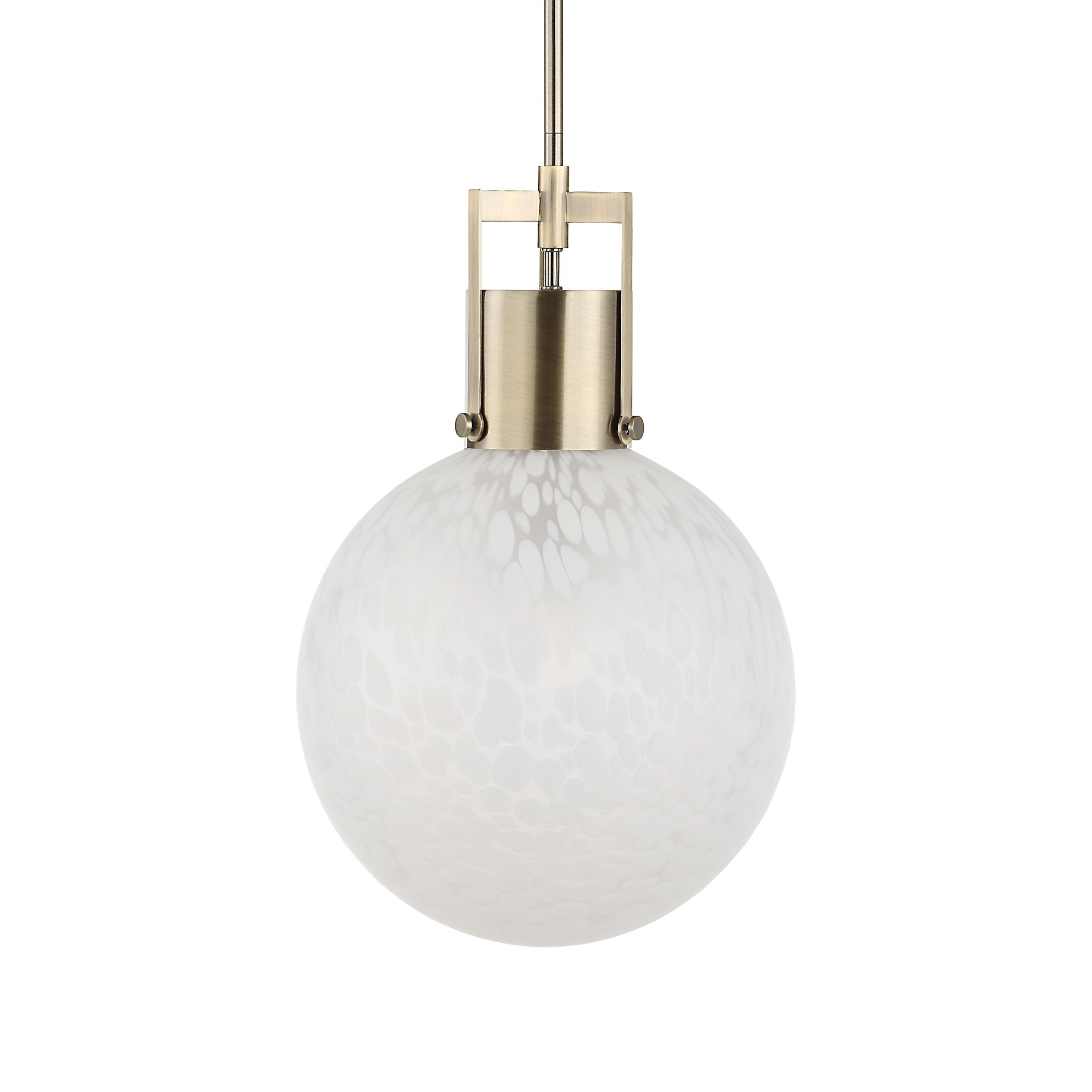 Huch 1 Light White Glass Pendant large image 