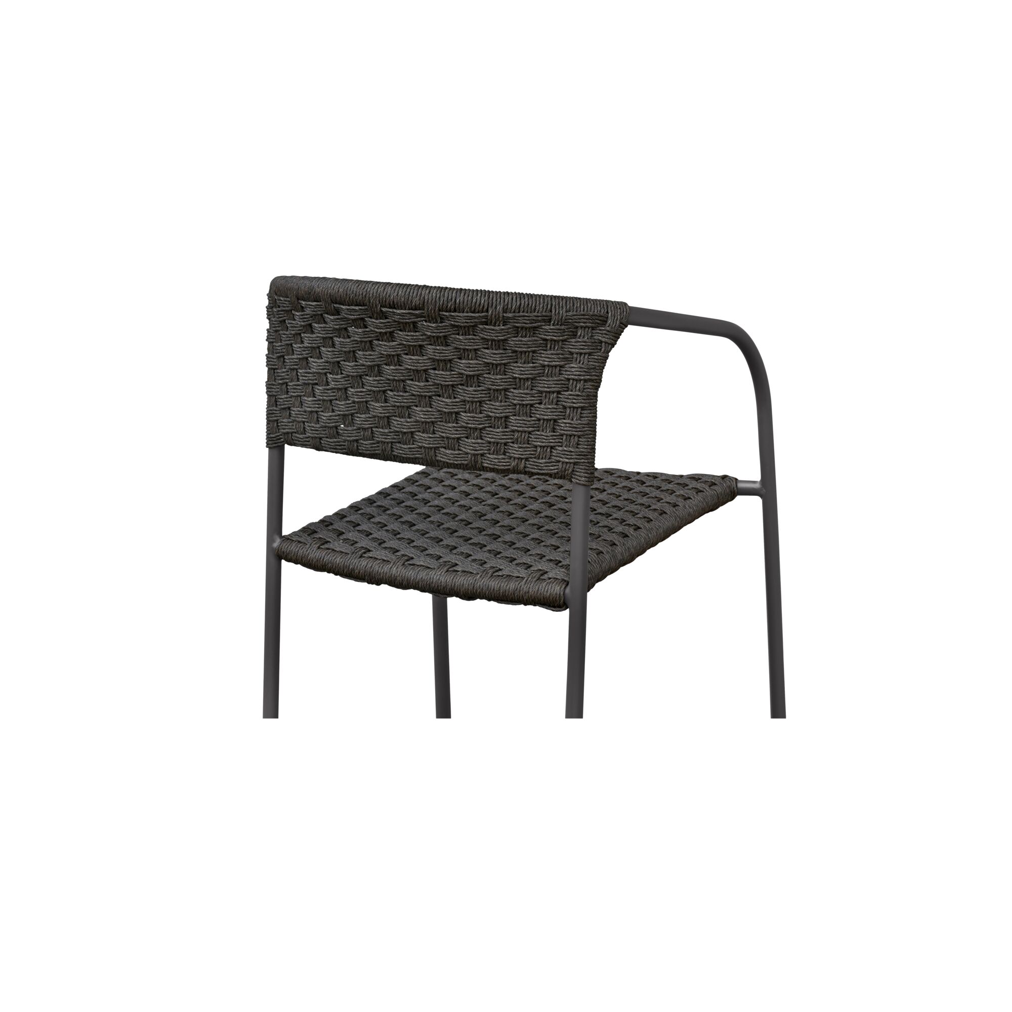 Zola Outdoor Dining Chair Dark Brown-set Of Two, by Moe's Home, 23.62" width x 30.75" height x 22.84" depth View 6