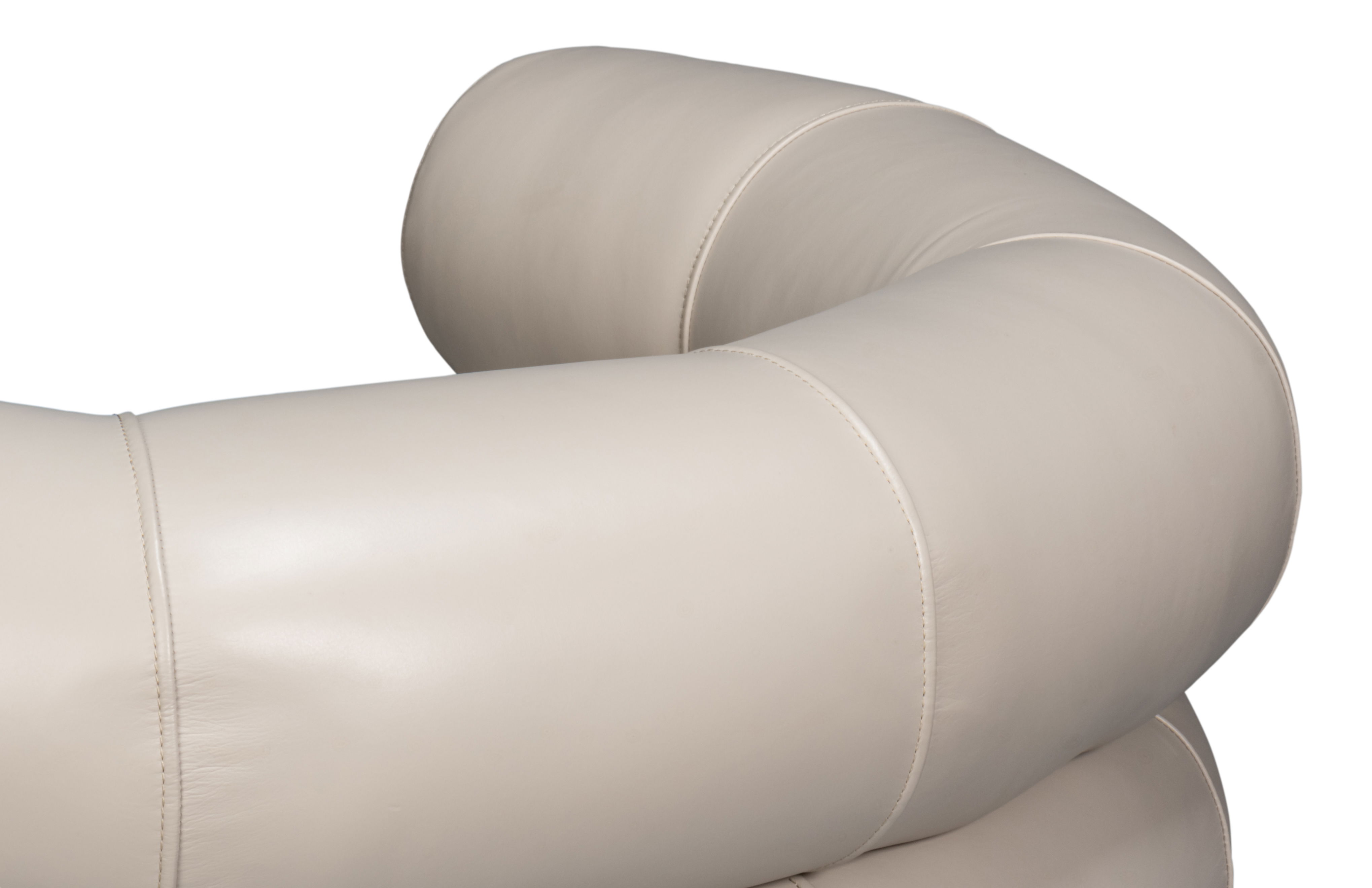 Rondo Leather Swivel Chair, White large image 