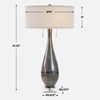 Cardoni Smoke Table Lamp, by Uttermost, 18" width x 32.25" height x 18" depth thumbnail 3