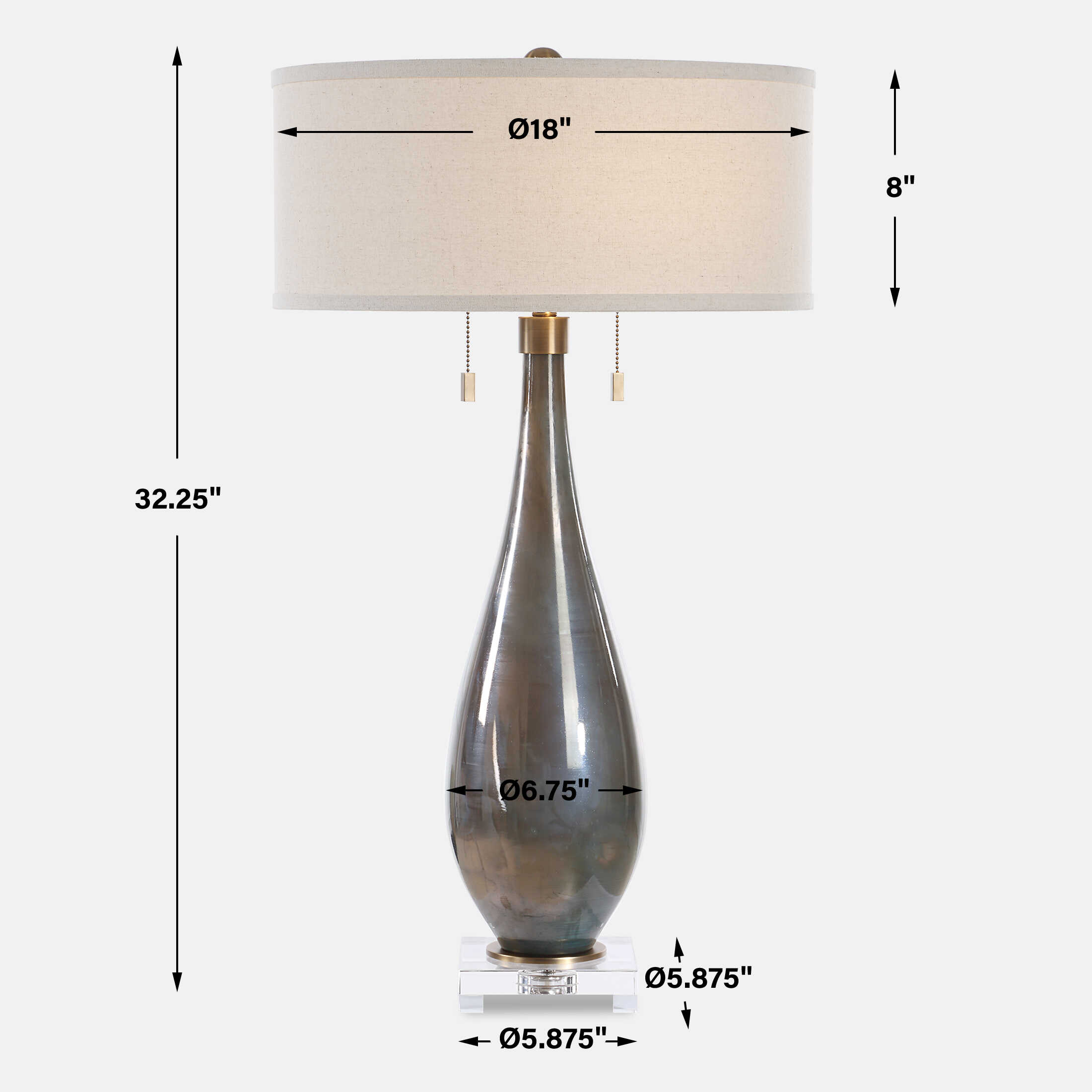 Cardoni Smoke Table Lamp large image 