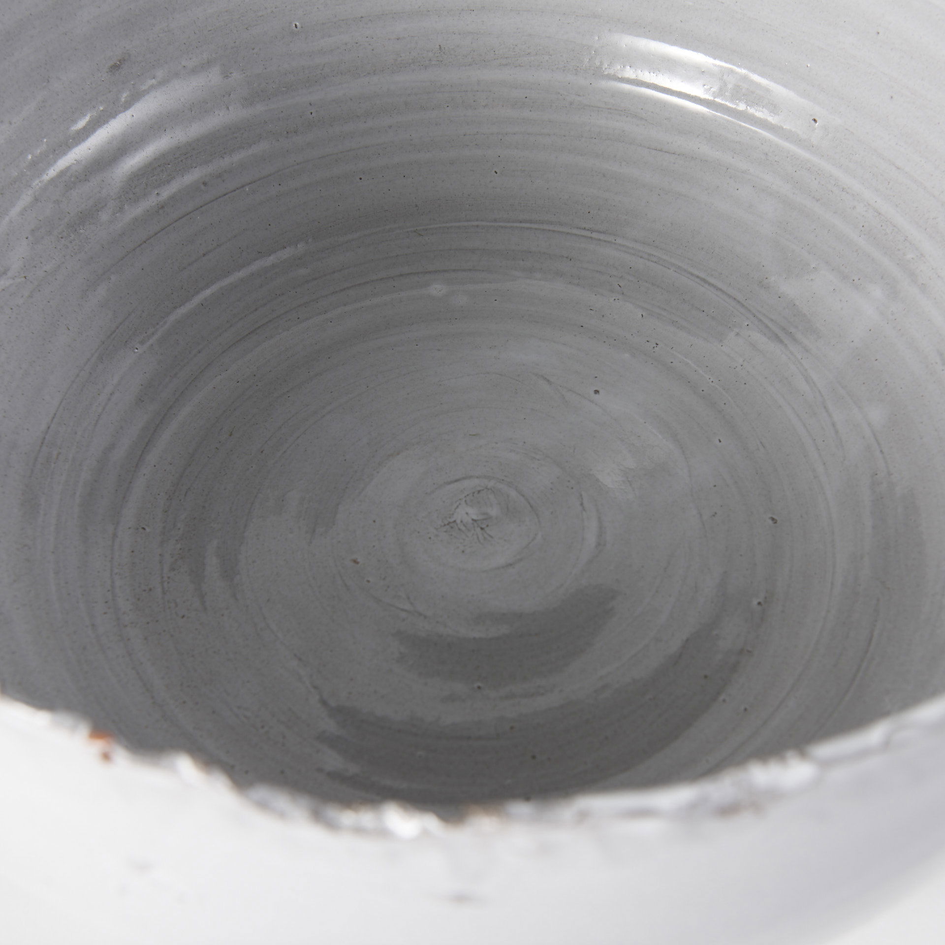 Larsen 13L x 13W White Ceramic Large Decorative Bowl large image 