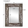 Dorigrass Brown Metal Mirror, by Uttermost, 2'8" width x 3'6" height x 0.5" depth thumbnail 3