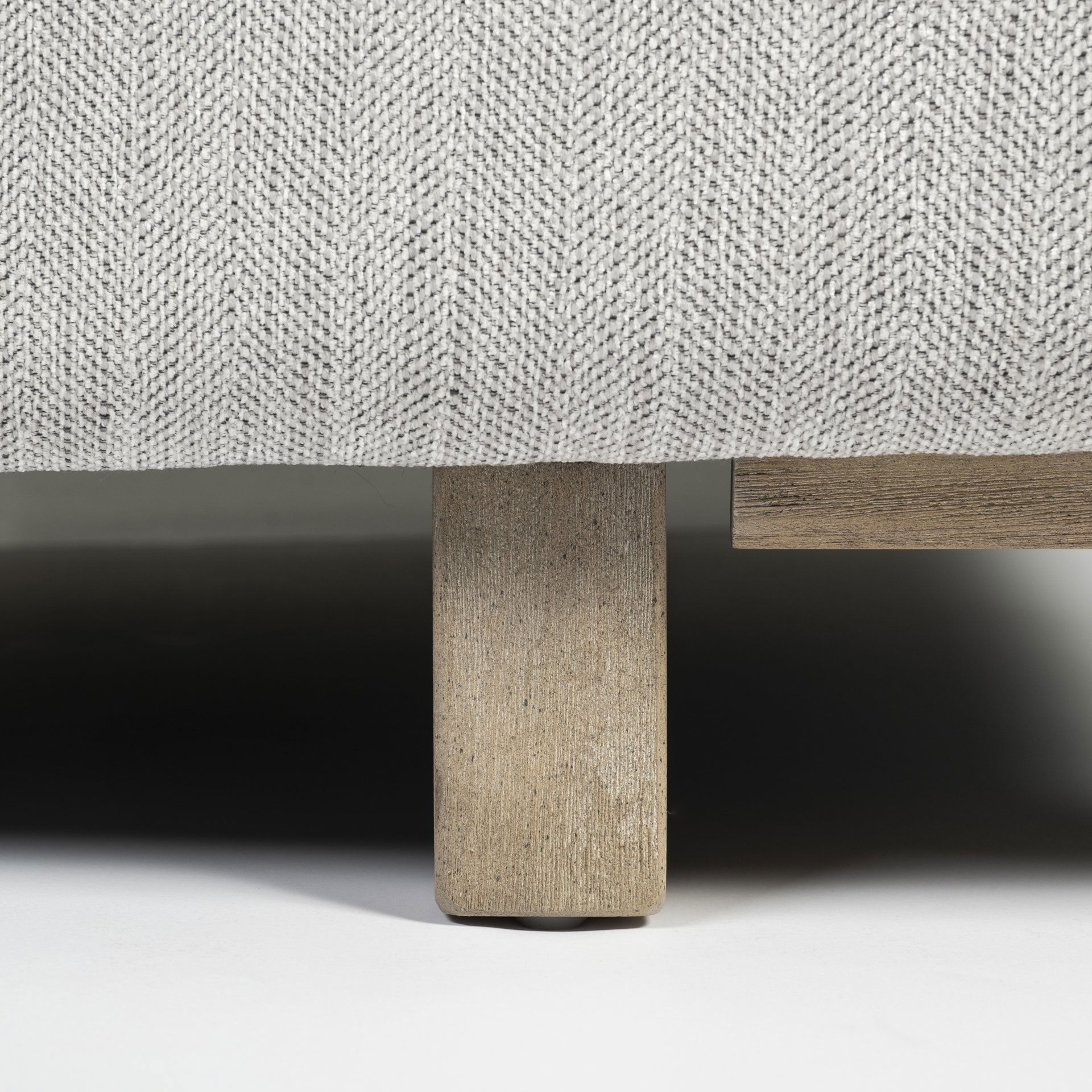 Roy II Frost Gray Upholstered and Brown Wood Frame Arm Chair, Accent Chair by Mercana, 43.31" length x 41.73" width x 33.07" height View 13